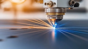 laser cutting in action cutting a metal