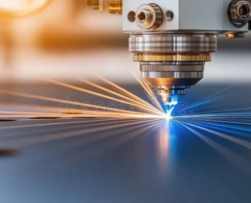 laser cutting in action cutting a metal