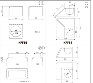 CNC Diagram illustrating various components with their wall thickness