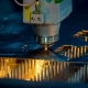 CNC fibre laser in work