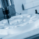 CNC milling machine cutting