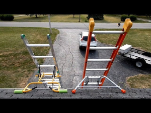 ladder stand-offs being used at a home