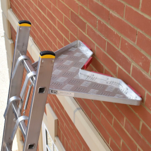 ladder stand-off placed against a wall
