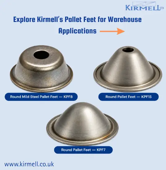 kirmell-round-steel-pallet-feet-for-warehouse-applications