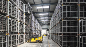 pallet racking in a warehouse
