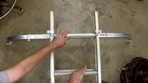 ladder stand-off set up