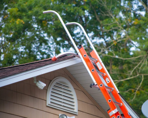 ladder on a roof