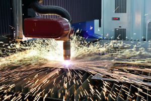 spark igniting in a factory