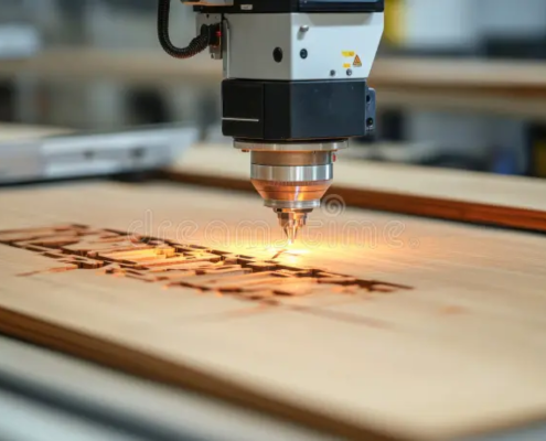 laser cutting on wood