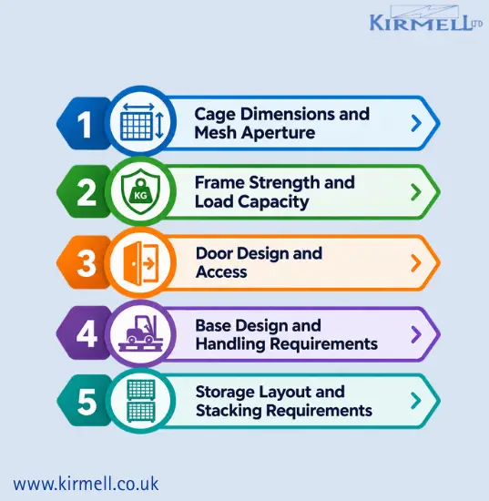 wire-mesh-storage-cage-selection-criteria-dimensions-load-capacity-door-design-stacking