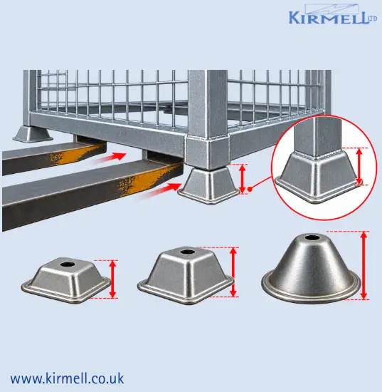 kirmell-steel-cage-pallet-feet-height-and-forklift-clearance