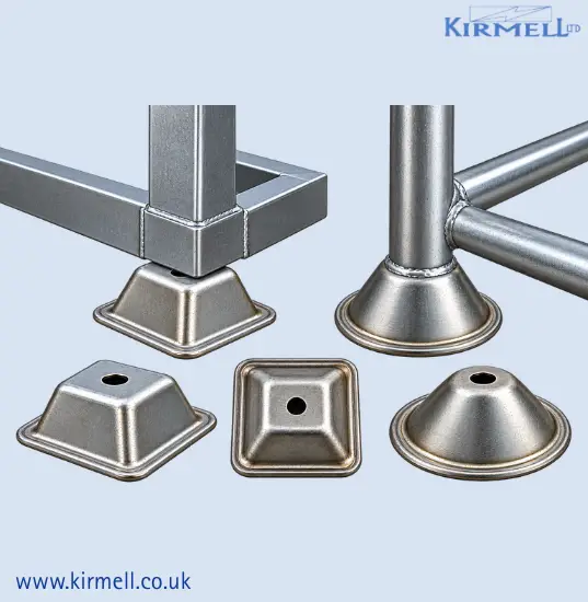 kirmell-square-and-round-steel-pallet-feet-for-steel-cage-pallets